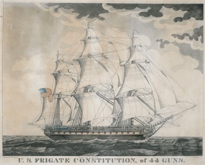 U.S. Frigate Constitution, of 44 Guns, engraved by Abel Bowen by William Lynn